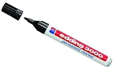 edding 3000 Permanentmarker (zur Beschriftung und Markierung von fast allen Oberflächen) - schwarz - 5 Stück - nachfüllbarer, wasserfester und lichtbeständiger Marker - Strichbreite: 1,5-3mm