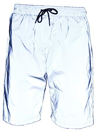 NewL Reflekterande shortsbyxor Herrbyxor Casual Natt Sport Joggingbyxor (DE/NL/SE/PL, Alfa, M, Regelbunden, Regelbunden, Grå)