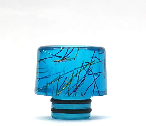 Forma de seta colorida Resina 510 Punta de goteo para e-cigarrillo 510 Atomizador Vaporizador Tanque RBA RTA RDTA Sin tabaco ni nicotina (Color : Blue in Clear)