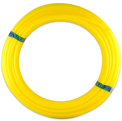 Fittingteile - Polyethylen-Schläuche Druckluftschlauch Pneumatikschlauch Industrieschlauch Wasserschlauch (Außen x Innen: 12 x 10 mm - Gelb / 50 Meter)