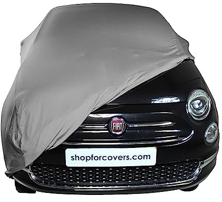 Star Cover Indoor Autoabdeckung kompatibel mit FIAT 500 Cabrio SUPER Soft Stretch