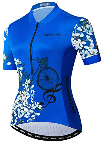 Weimostar Bike Trikot Damen Radtrikot Half Zipper MTB Tops Bekleidung Mountain Road Fahrradbekleidung atmungsaktiv