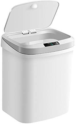 Basura Inteligente Cubo de Basura con Sensor de Movimiento Bote De Basura Inteligente Contenedor De Basura Con Sensor Automático Sin Contacto Para Oficina Y Baño (recargable)
