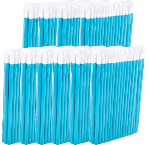 Microfiber rengöringspinnar | för ögonfransförlängning | läppborste | läppborste | luddfri | turkos | 50–500 stycken (500)