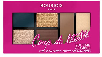 Bourjois palette d'ombres à paupières Volume Glamour - 6 teintes ultra-pigmentées - Texture crème-poudré - facile à appliqué - Coup de Théâtre