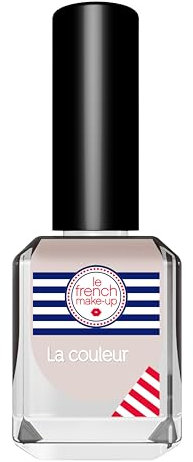 Le French Make-Up - Beige Élégant - Vernis à ongles nude - Couvrance parfaite - Fini satiné et longue tenue - Séchage rapide - Made in France - Lot de 1