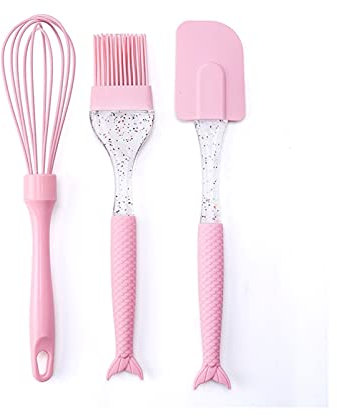 Spatola per dolci Spatola di cottura a 3 pezzi Set di spatola in silicone Spatola Spazzole Sbalco Spatola da cucina Pasticceria Torta Glassa Spatola per cucinare la miscelazione di cottura Spatola Cuc
