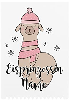 Herz & Heim® personalisierter Eiskratzer/Kunststoff/verschiedenen Motive / 10 cm x 14 cm (Eisprinzessin)