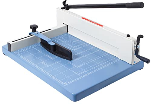 XUCS Papierschneider, robust, A3/A4, Schneidemaschine mit Sicherheitsschutz, klare Schneidführungsraster, Metallbasis, für Fabrik, Schule, Bürozubehör