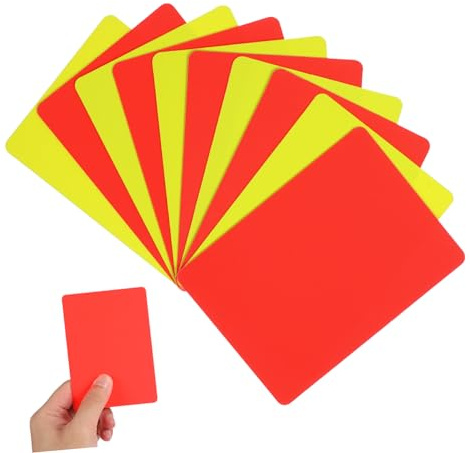 TOYANDONA Referee Cards Set 10Pcs Red Yellow Soccer Cards Lightweight Portable PVC Football Judge Cards for Sports Referee Gear