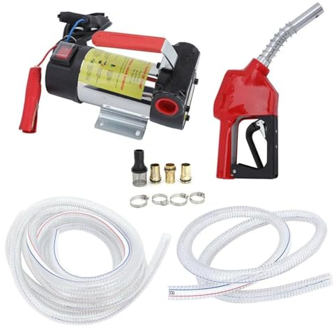 Youyijia Dieselpumpe Heizölpumpe 12V Ölabsaugpumpe Kraftstoffpumpe Ölpumpe selbstansaugend Umfüllpumpe Absaugpumpe Ölpumpe Öl Heizöl