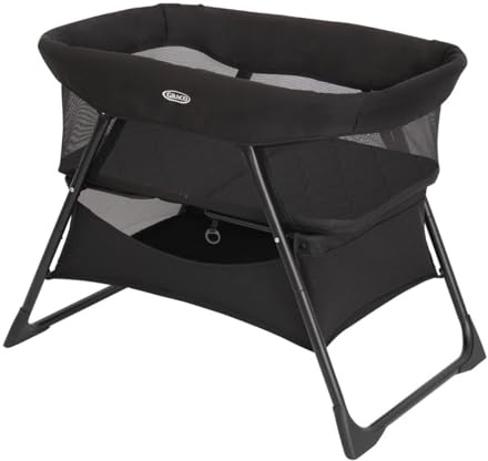 Graco Sida-vid sida sängkorg liggdel/spjälsäng som håller barnet nära dig, fälls ner liten, natthimmel mode