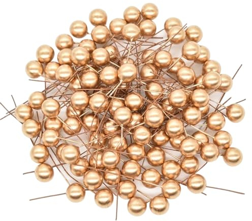 Cozylkx Bacche di Agrifoglio Artificiali 100 Pezzi 10mm Mini Bacche Finte Stami di Perle Steli di Bacche di Natale per La Realizzazione di Ghirlande Decorazioni per La Casa