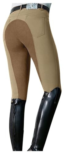 AMDOLE Pantalones de equitación Pantalones deportivos Ejercicios de equitación Pantalones para mujer Pantalones vaqueros de hombre, caqui, XL