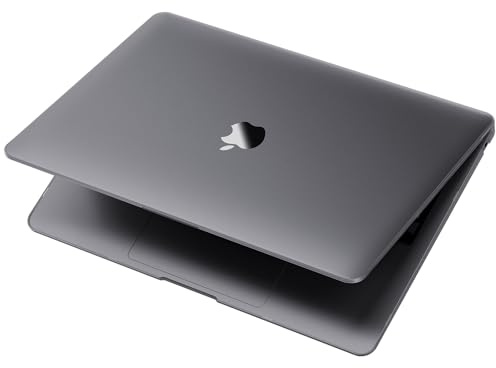soonjet Kompatibel mit MacBook Air 13 Zoll Hülle M1 2020 2019 2018 [wie blankes MacBook] [robust und langlebig] Schutzhülle für Laptop A2337 A2179 A1932 – matt transparent (Space Grey Clear)