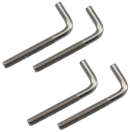 Pernos de fundación en forma de L M12 x 100 mm, acero inoxidable 304, tornillo de anclaje en ángulo recto, tornillo cuadrado largo