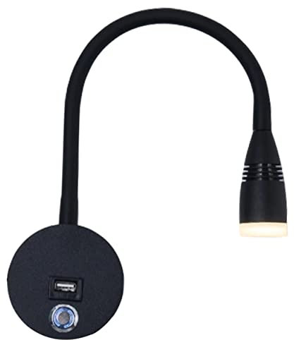 Veemoon Wandleuchte Leselampe Dimmbar Mit Touch Steuerung Usb Verstellbarer Winkel Schwarz Wandmontierte Bettleuchte Für Schlafzimmer Und Kinderzimmer