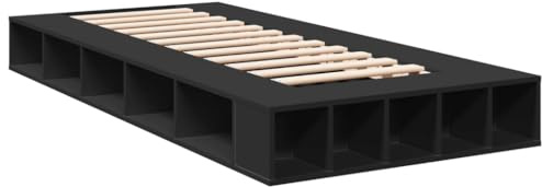 vidaXL Bed Frame without Mattress Black 90x190 cm Single