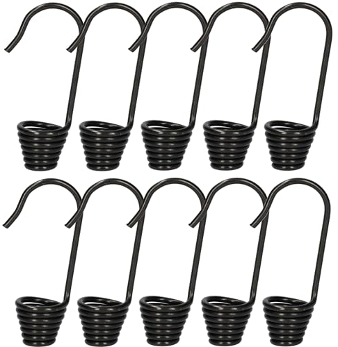 10x Spiralhaken 8mm Haken für Expanderseil Gummiseil Expanderhaken Spanner Seil Plane Banner Spanner PKW Anhänger