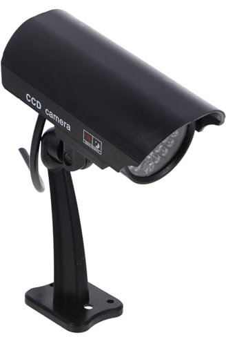 CAXUSD Telecamera Finta Imitazione Telecamera Cctv Ad Alta Simulazione Monitor Esterno Senza Batteria Staffa Regolabile Viti Inclusa