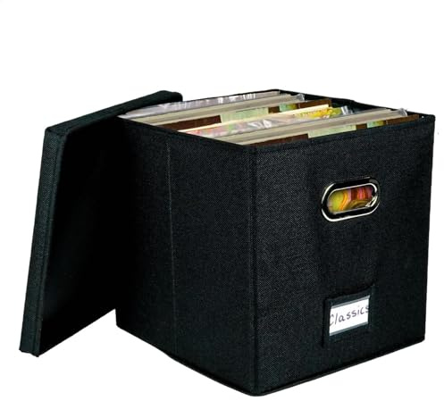 de Almacenamiento de Discos de Vinilo con Tapa