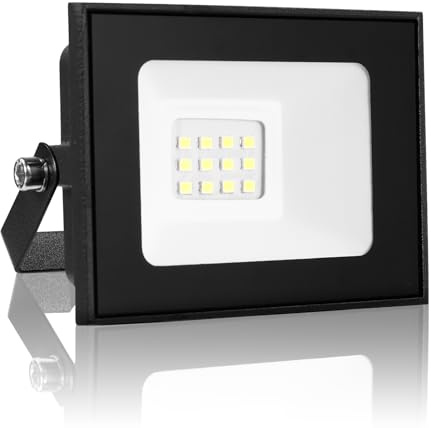 Dibaful 10W LED Strahler Außen | Scheinwerfer 3000K Warmweiß IP66 Wasserdicht Außenstrahler Fluter für Garten Sportplatz