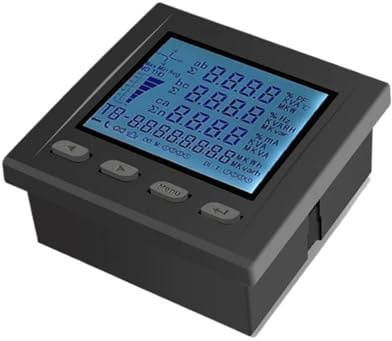 EBGAZSPD Misuratore di Potenza trifase Ampere Tensione kwh Watt VAR Fattore di Potenza frequenza Misuratore Multifunzione LCD con sensore a Pinza amperometrica CT(AC0-75A)