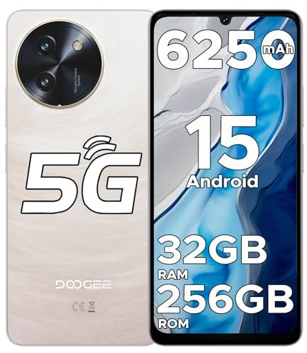 DOOGEE Note 59 Pro Smartphone 5G Android 15, 6.75 120Hz 32GB+256GB/TF 2TB Cellulari, T8200 Octa-Core Telefono Cellulare, 6250mAh/16MP+8MP/Fingerprint/Face ID/5G Dual SIM/Widevine L1/OTG/Tipo-C/NFC