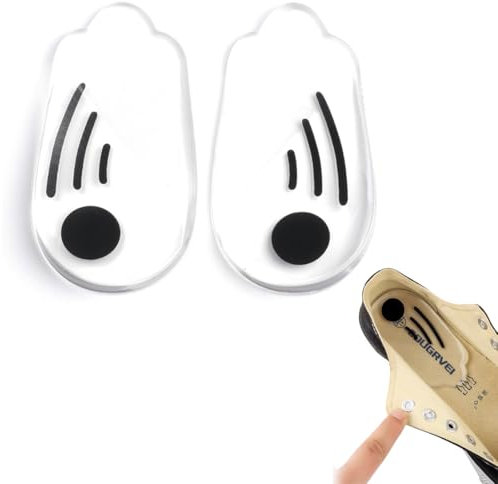 CATOR 1 Paio Talloniera in gel di silicone per proteggere il dolore al tallone e alleviare gli speroni del tallone, plantare da fascite plantare, spina calcaneare, talloniere scarpa - Trasparente