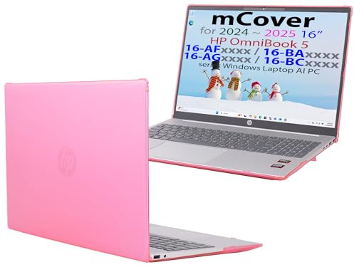 mCover Case Only Compatible with HP OmniBook 5 16-AF / 16-AG / 16-BAxxxx / 16-BCxxxx and Pavilion 16-AF / 16-AG0000 Series Windows AI 16 2024+ Notebooks (Not Compatible with Other HP Models