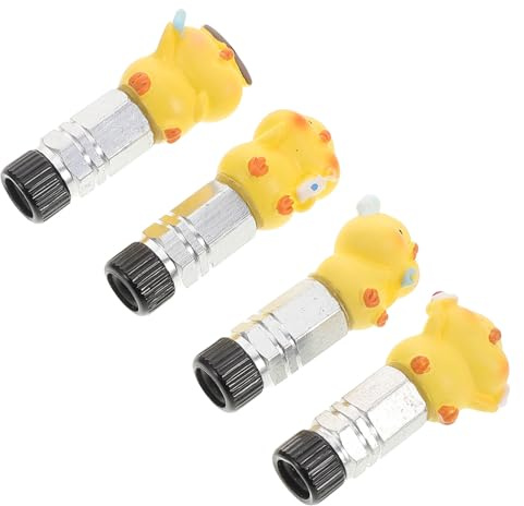 TOYANDONA 4 Piezas Tapones de Válvula de Neumático Divertidos para Bicicleta Pack de Forma de Cubiertas Decorativas para Vástagos de Válvula de Bicicleta y Coche