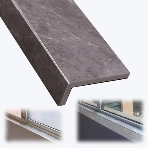 Copertura per davanzale della finestra in PVC, per balconi, colore grigio, di ricambio, 50 x 14 cm, per una maggiore sicurezza e stile