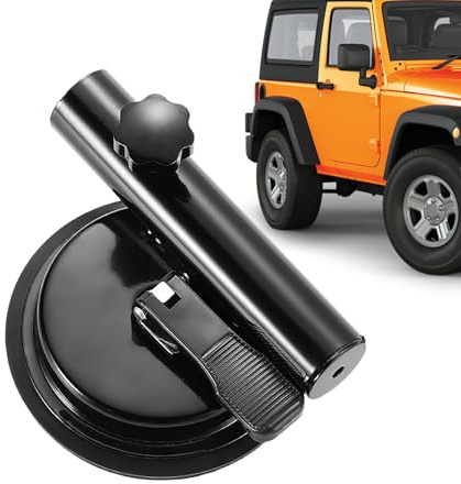 Ahuuen Suction Cup Flag Holder | Flagpole Mounting Bracket - No Drilling Vehicle Flagpole Stand for Car Parade Participants Sports Fans Road Trip Travelers Political Campaigners