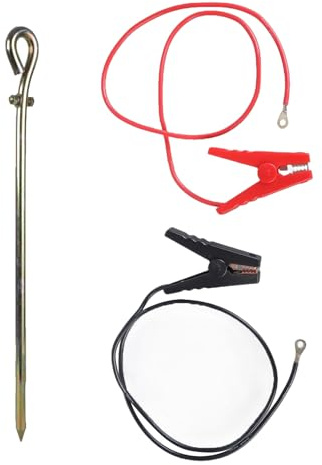 FIRSTXIU Solare Recinzione Elettrica Connettori Asta di Messa A Terra Con Alligatori Clip Efficace Acciaio Inox Recinzione Elettrica Accessori Ground Rod