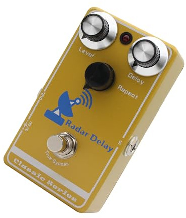 Pedal de retardo de guitarra, retardo híbrido analógico digital, pedal de atenuación de eco optimizado para distorsión