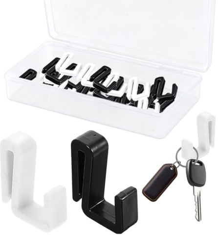 LQUYTA45 S Haken Zum Einhängen Mini S-förmiger Karabinerhaken Verwendet Für Schmuck Und Kunsthandwerk Und Schlüsselanhänger Und Etiketten Dekorativer Karabinerhaken （20 Weiß 25 Schwarz）