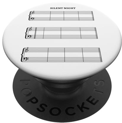 Foglio musicale senza note Silent Night Astro del Ciel PopSockets PopGrip Adesivo