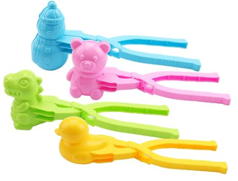 Schneeball Former, 4 Stück Schneeball Former, Schneeballzange, Winter Schneeballs Maker Schneeballs Clip Maker Sandball Makers Clips Klammern Spielen Schnee Sand Spielzeug
