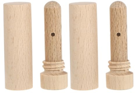 POPETPOP 2 Stück Aromatherapie Inhalierstift aus Buchenholz Nachfüllbarer Duftöl Stick mit Luftlöchern Kompakt für Tasche Ätherische Öle Riechen zur Entspannung und Befreiung der Atemwege