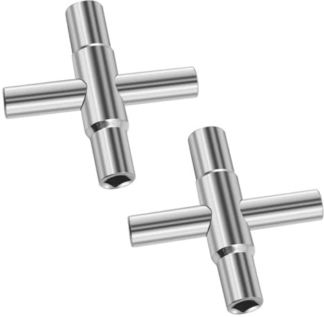 BLPRKOT 2 Piezas Llave De Utilidad Multifuncional,Llaves de tubo,Llave Cuadrada de 4 Puntas de 6,5/7/8/9 mm,Llave Universal para Caja Contador Agua Cajas Medidores Gas Eléctrica Gabinete de Control