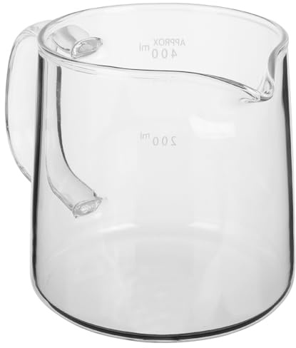Balacoo Lechera Capacidad de 400ml de Borosilicato Resistente al Calor para Café Helado y Uso Familiar en Café