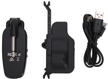 SEAFRONT Pickup per Chitarra Wireless UHF Installazione Senza Trapano Portata 50m Pickup Acustico Piezoelettrico Ricaricabile a Bassa Latenza con 10 per Chitarre Acustiche Classiche