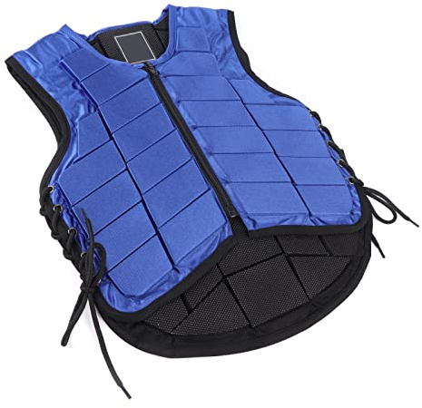 AMONIDA Ryttar Body Protector Väst Stötdämpning för Barn Ridning Spring Summer Blue (CL)