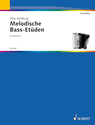 Melodische Bass-Etüden: in Form von Vortragsstücken (ab 48 Bass). chromatisches Akkordeon.