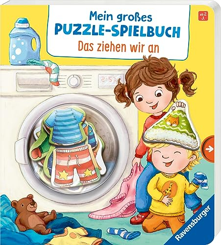 Mein großes Puzzle-Spielbuch: Das ziehen wir an - Kinderbuch ab 2 Jahren, mit 10 Puzzleteilen