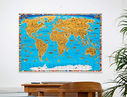 Erlebniskarte „Rubbelposter Welt“: mit Metall-Beleistung