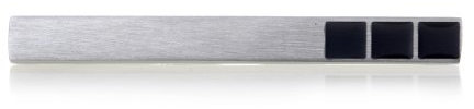 Karisma Herren Edelstahl 316L Krawattennadel/Krawattenklammer/Tie Clip schwarz Emailliert - STT009