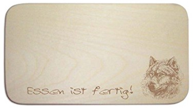 'Sticky Jam Breakfast Board Wolf Head desired engraving Persons – Breakfast Board Breakfast Plate