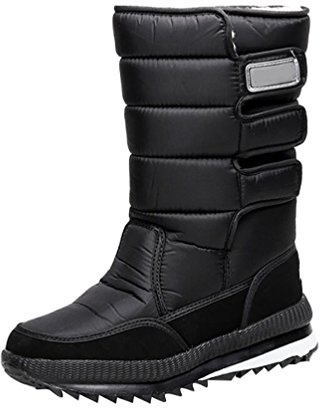 LvRao Bottes de Neige avec Fourrées Doublure Chaude Imperméable Boots de Neige Chaussures d Hiver pour Homme # Noir 43