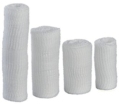 3 PZ BENDA DI GARZA ORLATA cm 5 x 5 m IDROFILA GARZATA - bende orlate